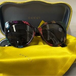 Gucci Black Sunglasses with Glitter Accents